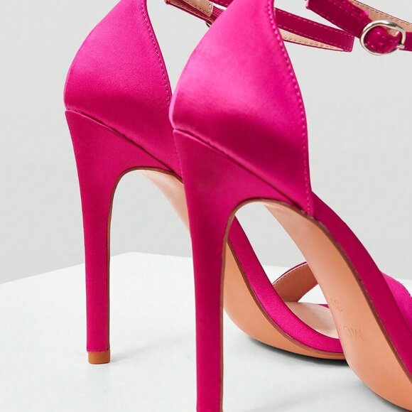 Hot Pink Sexy Women's Sling Back Pointed Toe Elegant High Heel Sandals - Picture 10 of 10